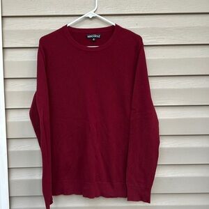 J.Crew Mercantile mens longsleeve burgundy knit shirt